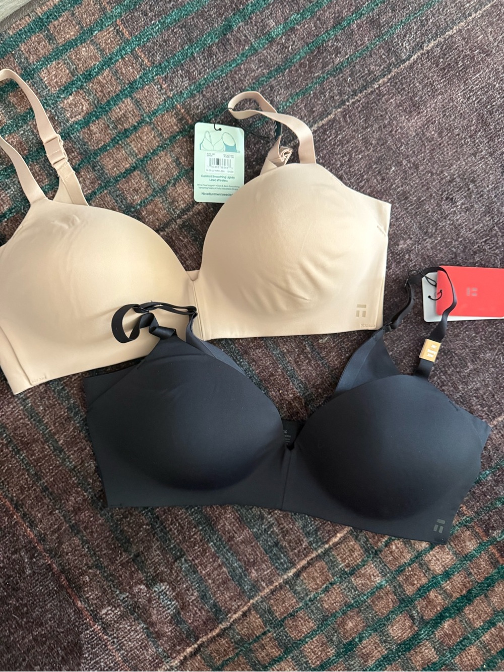 Tommy John Smooth T-Shirt Bras in Nude and Black